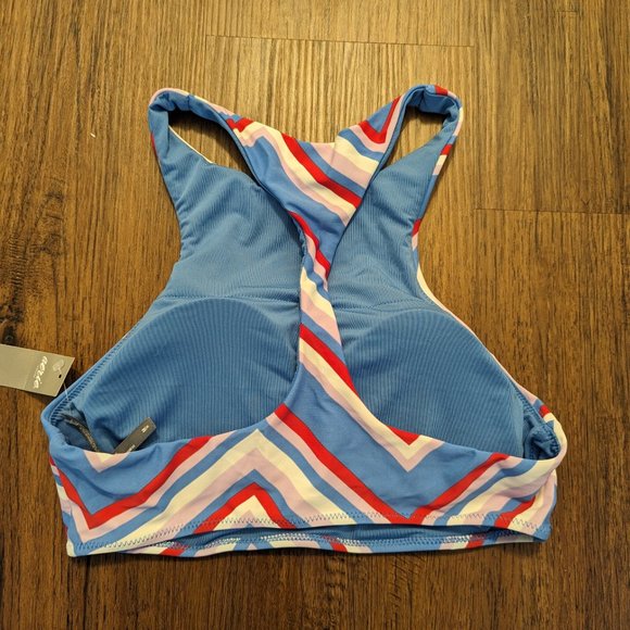 Aerie Baby Blue with Strips Bikini Top and Bottom - New with Tags - Picture 4 of 9